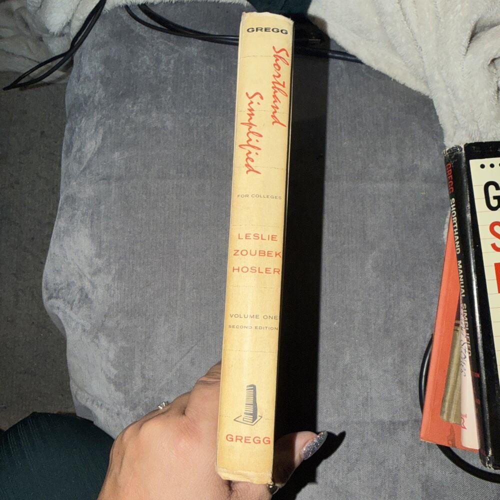 Gregg Shorthand Simplified for Colleges Vol 1 2nd Edition 1958 HC - Picture 7 of 9